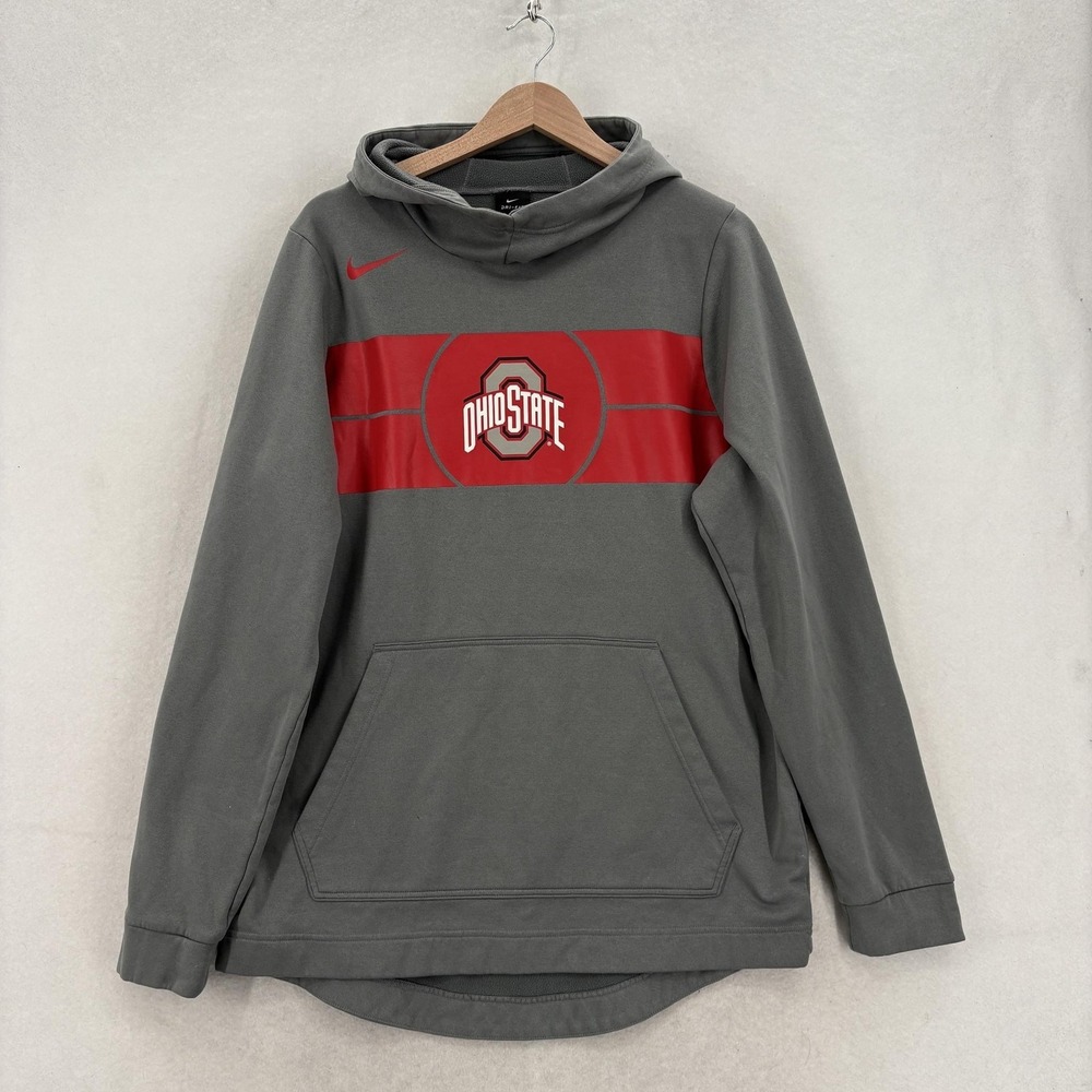 Nike Ohio State Buckeyes Sweatshirt Mens Large Gray Dri-FIT NCAA Basketball Team